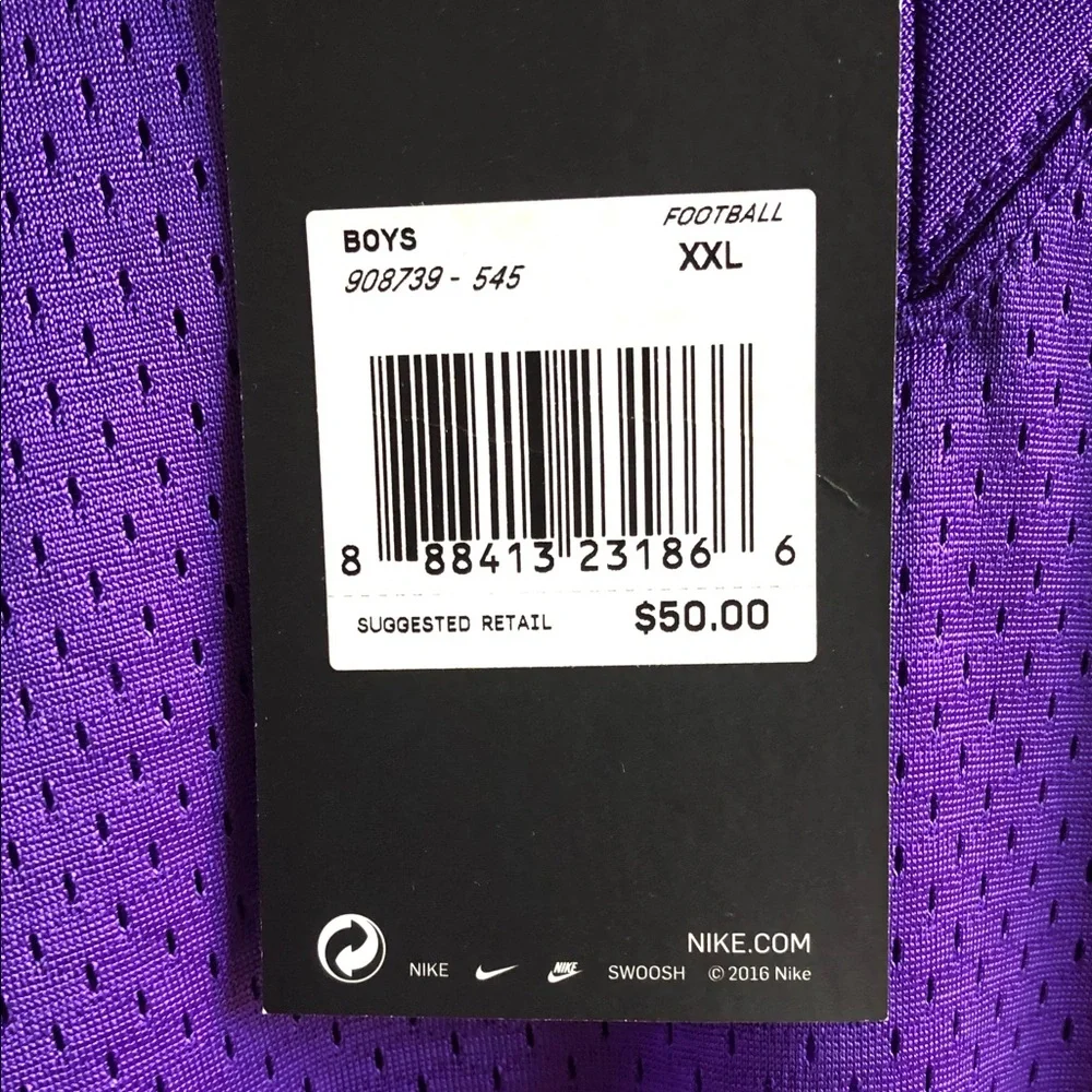 Nike Stock Vapor Football Jersey Boys XXL